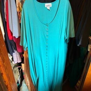 Elegant Teal Button-Down Shirt